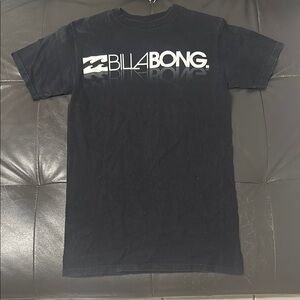 Billabong Classic Black Tee with White Logo